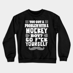 Hockey Street Hockey Stick Team Friends Crewneck Sweatshirt